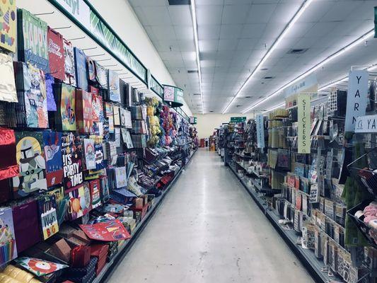 Fully stock shelves, neat and orderly