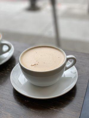 Chai Tea Latte ($5) with House Almond Macadamia Milk (+$1.25)