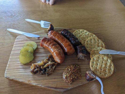 Sausage platter - part of their Octoberfest menu!