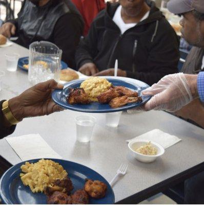 Our Community Kitchen serves healthy, nutritious meals to our food-insecure neighbors every day.