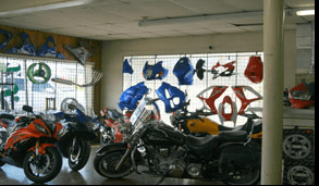 Show room floor.  30,000sqft of Motorcycle Parts!