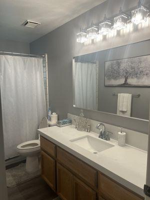 New Quartz Counter and Sink.