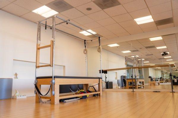 Our Pilates room where we offer private 1:1 lessons.