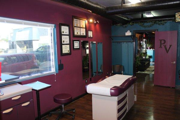 Private piercing room