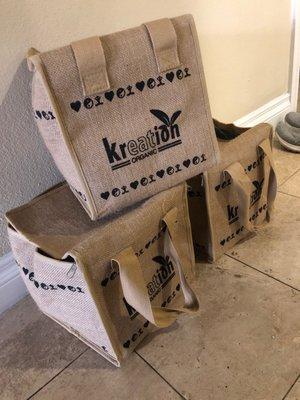 Kreation insulated bags each day's meals comes in