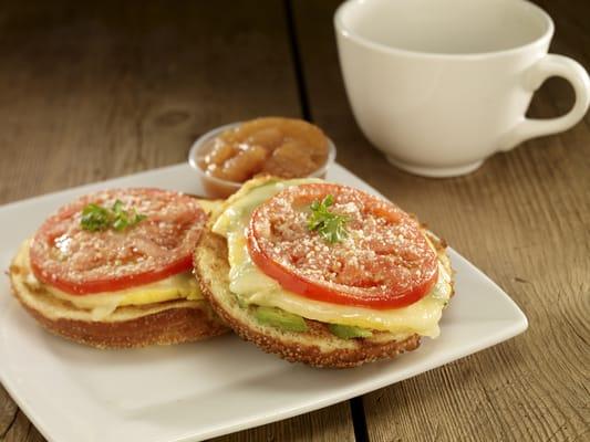 The Egg, Jack, Avocado and Tomato Breakfast Melt never disappoints !