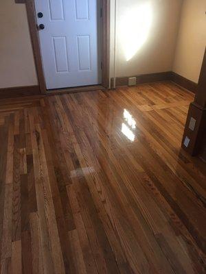 Ken and Brian just refinished our living room floor in our 85 year old Endicott Johnson home. It previously had carpet on it. Amazing job!