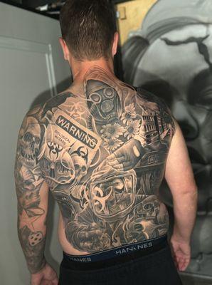 Back piece done by Paco Ruelas .