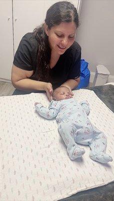 Craniosacral for babies - to normalize the baby's central nervous system.