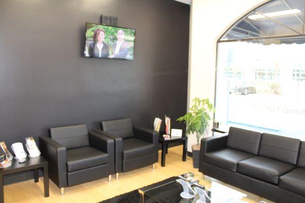 Throughout the office we offer Cable television and Satellite Radio for our patient's entertainment.