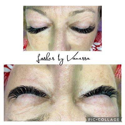 Eyelashes extensions by Vanessa