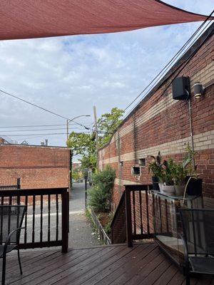 the back patio area, beautiful place to sit.