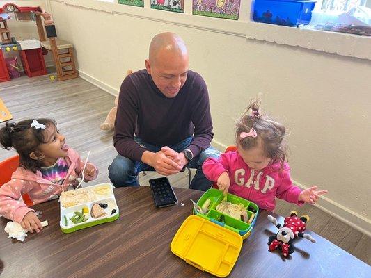 Me and my daughter at her class