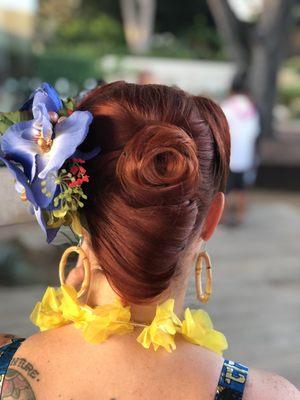 50's inspired updo