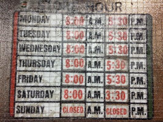 Adiel's Business Hours