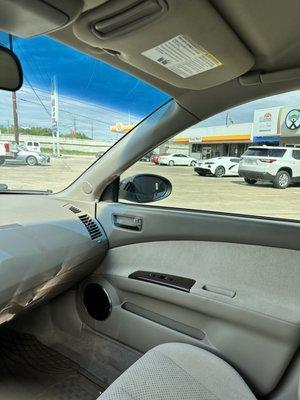 inside of car after tint