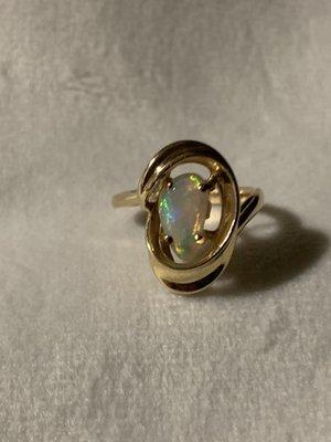 This is my opal ring resized and polished by Lou's Purchased there years ago!