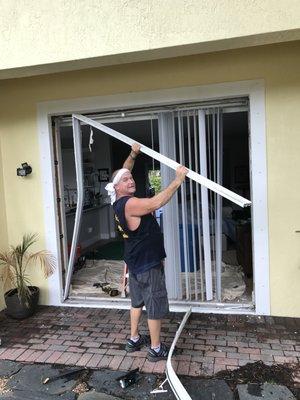 Patio door installation