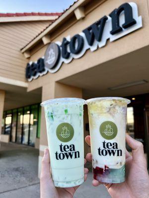 Buko Pandan and Halo-halo milkshake