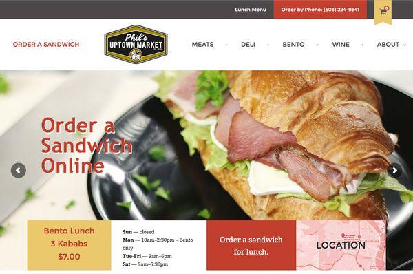 Phil's Uptown Market website we designed and built.