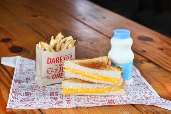 Grilled Cheese Sandwich and Fries