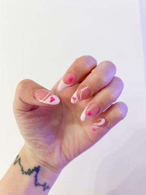 Valentine's Day nails