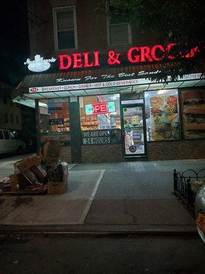 The deli from the street.