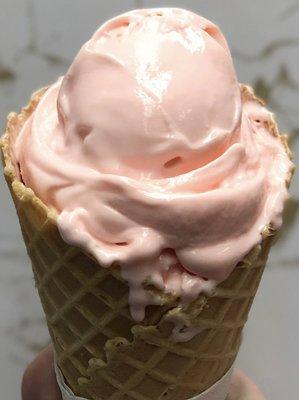 Wild Cherry waffle cone