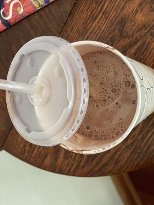 Chocolate banana milkshake