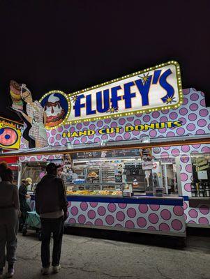 Fluffy's Hand Cut Donuts.