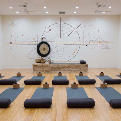 Our Yoga Studio features a state of the art design inspired by Astrological elements.