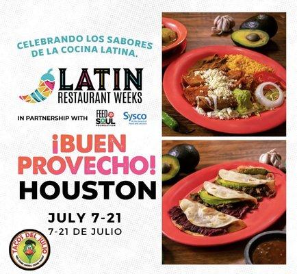 Houston, are you ready to eat muy ricooooo? Take your tastebuds on a trip during Houston Latin Restaurant Weeks July 7th-July 21st!