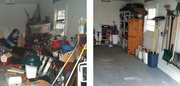 garage, before and after