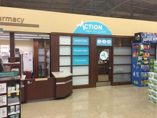 Action Urgent Care Rancho Cordova Entrance - Inside Safeway, near the Pharmacy