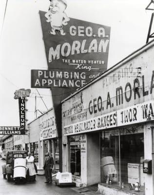 George Morlan Plumbing Supply. Circa 1946.
5529 SE Foster Road. Portland, Oregon.
(Image Copyright ©George Morlan Plumbing.)