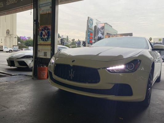 Maserati. In for service