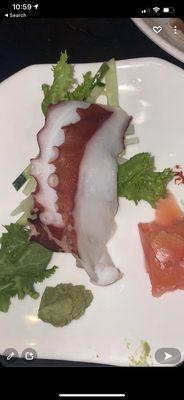 Octopus sashimi