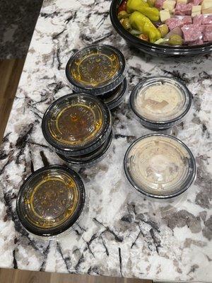 Poppyseed and house salad dressing