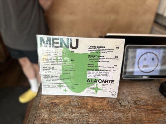 Menu.