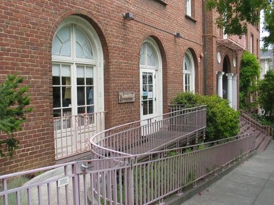 The bookstore has its own entrance just to the left of the main Zen Center entrance at 300 Page Street