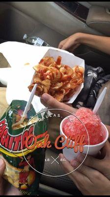 cochinada, espirupapas, and a cherry raspado