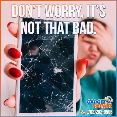 Don't worry a cracked screen is easily fixed at Gadget Repair. Most screens can be fixed in under 20 minutes.