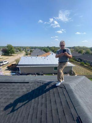 Final roof inspection of a completed job