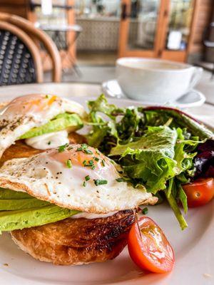 Avocado croissant toast