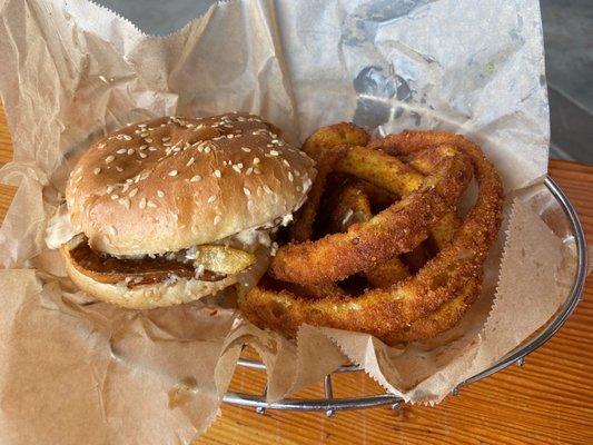 No. 1 - Farmburger with onion rings