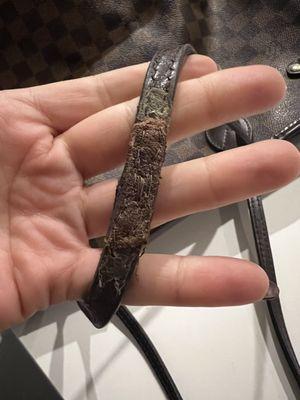 Ruined LV bag strap 3" shorter than the other tells me look you can still hold it never called for updates