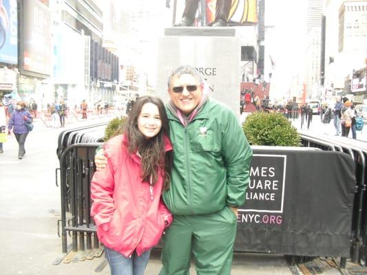 Robert and his daughter Samantha from Florida enjoying the Critic's Choice walking tour of Broadway