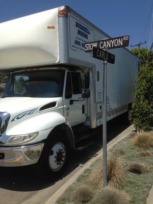 We carry wardrobes in each truck for your hanging clothes and bedding if needed free of charge.