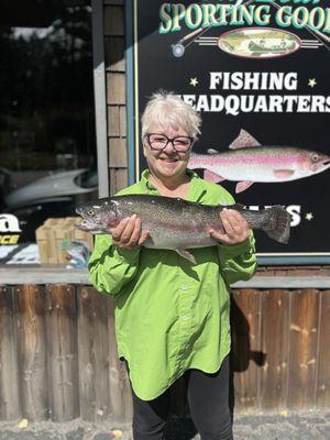 7lb. Rainbow Trout caught with tackle from Bob's Fishing Tackle