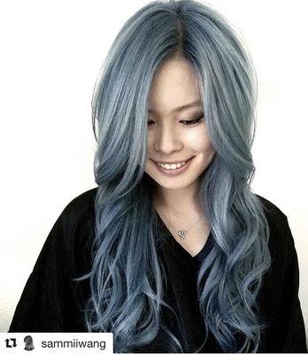 We did this for Coachella  blue hair that eventually faded back to blonde